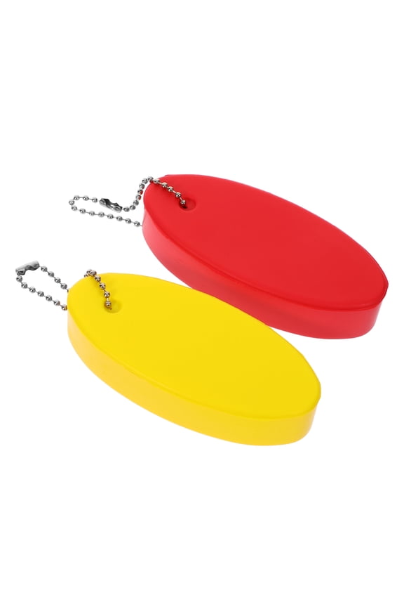 2Pcs Kayaking Floating Keychain Oval Float Key Holder Practical Fun Use