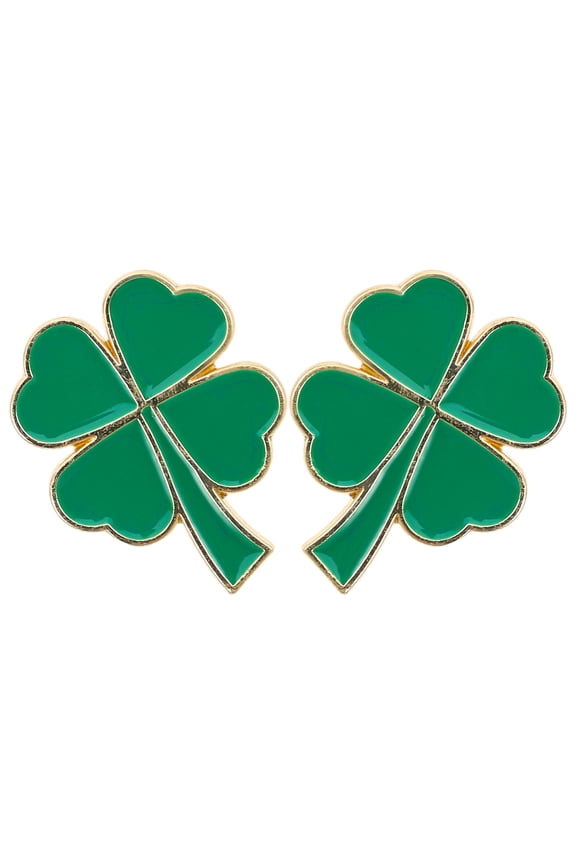2pcs Four-Leaf Brooch Pin Shamrock Lapel Pin for Women Lucky Irish Brooch for Party Wedding Holiday St. Patrick's Leaf Pin