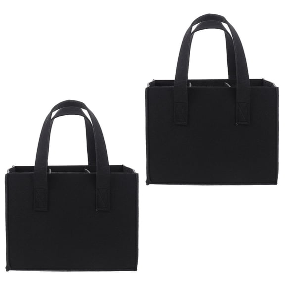 WHAMVOX 2pcs Handheld Packing Bag Portable Wine Bottle Wrapping Bag Multi-grid Bottle Pouch