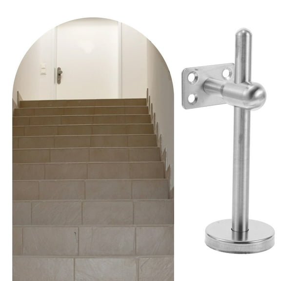 WHAMVOX 2pcs Handrail Brackets Wall Mount Stainless Steel Stairways Hardware Heavy Duty Hand Rail Bracket Extended Neck Banister Railing Support for Indoor Stairs