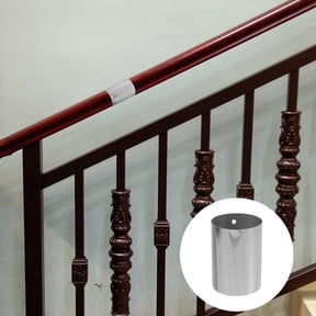 SKISUNO 2-Pack Metal Stair Handrail End Caps with Stainless Steel for Secure and Stylish Railings