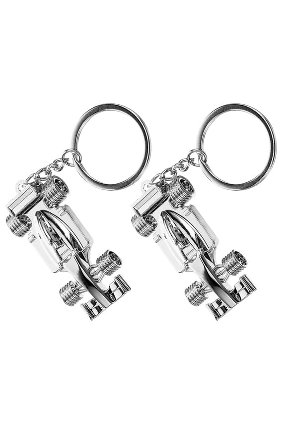 2pcs Key Holder Key Decoration Car Charm Handbag Pendant Racing Car Decor Car Keychain Ornament Party Favor Auto Keyring Racing Model Presents