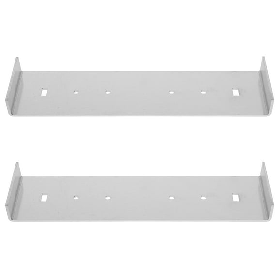 HOOWIFFY 2Pcs Metal Mailbox Mounting Bracket Repair Kit with Durable Silver Finish