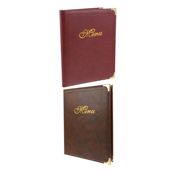 WHAMVOX 2pcs Menu Cover Holder Menu Book A4 Menu Book Meal Menu Folder Restaurant Menu Book