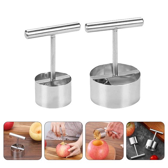 WHAMVOX 2pcs Metal Fruit Corer Tools Fruit Hole Digger Pear Core Remover Fruit Core Remover