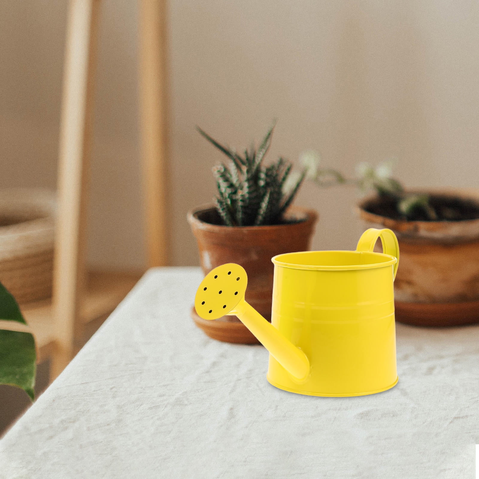YSNOOWE 2Pcs Unique Candy Color Metal Flower Watering Cans Indoor Outdoor Garden Use