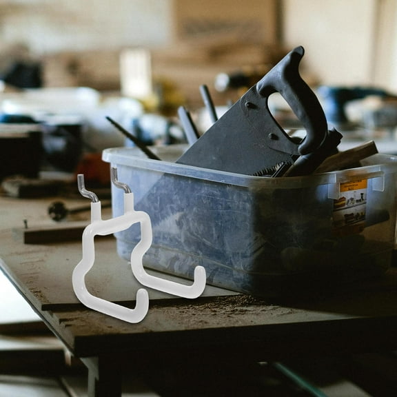 WHAMVOX 2pcs Pegboard Drill Holder Pegboard Hooks Workbench Storage Accessories For Tool Accessory Jewelry Display Craft Hobby Supplies Garage Kitchen Basement Craft