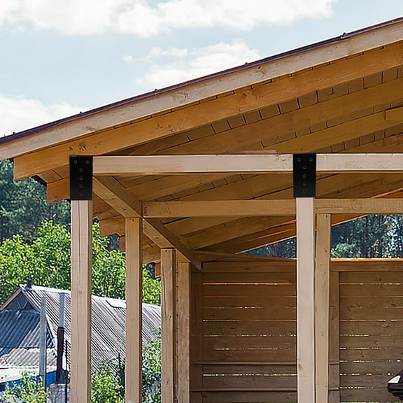 WHAMVOX 2pcs Pergola Brackets Pergola Kit 4 X 4 Inch Post Base Brackets For Stainless Steel Elevated Stainless Steel Stand Kit Pergola Gazebo Kit