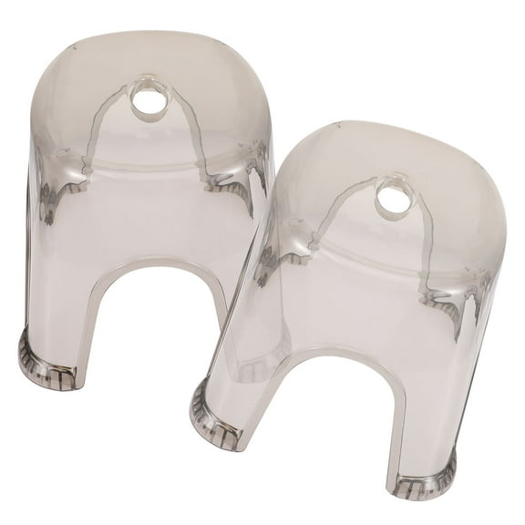 WHAMVOX 2pcs Plastic Step Stool Anti-skid Foot Stool Sturdy Plastic Stool Bathroom Step Stool