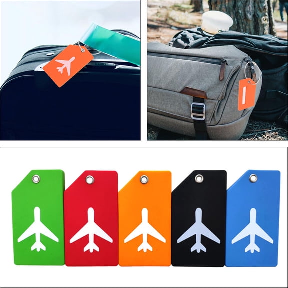 WHAMVOX 2pcs Practical Luggage Trailer Suitcase Address Tag Boarding Pass ID Cards Tags