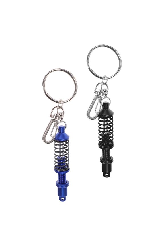 HOOWIFFY 2Pcs Auto Part Keychain Car Part Model Aluminum Alloy Key Holder for Daily Use