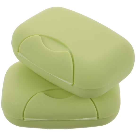 WHAMVOX 2-Pack Travel Soap Case with Lid, Leakproof Soap Box and Soap Dish Holder for Bar Soap Storage