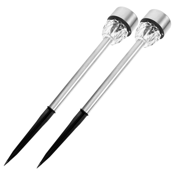 WHAMVOX 2pcs Solar Yard Light Ground Insert Light Outdoor Lamp Courtyard Light (White)