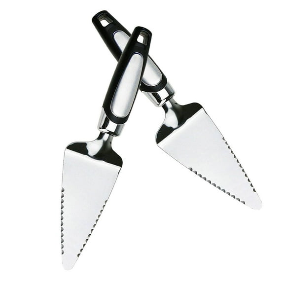 LITINKIMI 2Pcs Stainless Steel Cake Shovel with Silver Ergonomic Handle for Baking and Cooking 10X2.6X0.8In