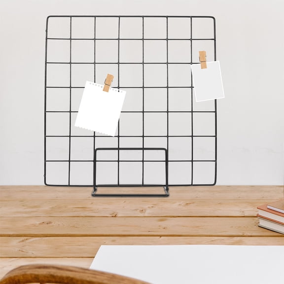 WHAMVOX 2pcs Stylish Portable Wire Grid Wall Display Rack for Home Decor DIY Photos and Pictures Grid Wall Panel