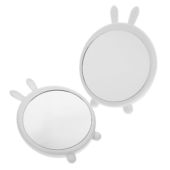 WHAMVOX 2pcs Tabletop Makeup Mirror with Stand Portable Desk Vanity Mirror for Women Birthday Graduation Bedroom Travel and Bathroom