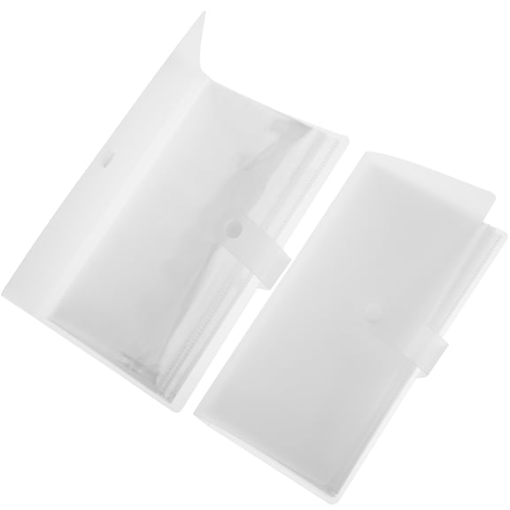 WHAMVOX 2pcs Tickets Storage Holder Transparent Tickets Holder Tickets Album Adorable Album for Tickets with Snap Closure