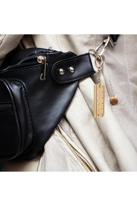 2pcs Tiny Vernier Caliper Keychain For Exact Measurements Mini Purse Keychain For Backpacks Or Handbags Functional Tiny Vernier Caliper Cute Keychain Gadget