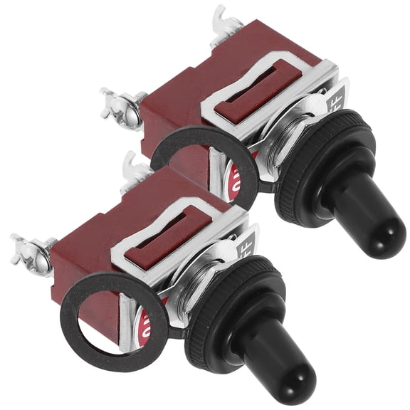 WHAMVOX 2pcs Toggle Switch 2 Pin Marine Toggle Switch Automotive Boat Car Supplies