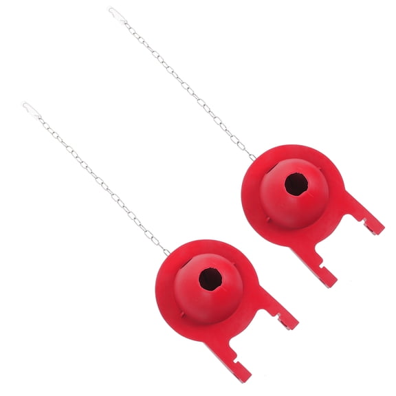 HOOWIFFY Toilet Tank Flap Cover Toilet Flapper Red Rubber 2Pcs