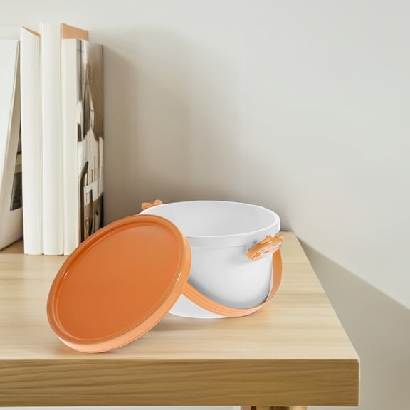 WHAMVOX 2pcs Toy Storage Containers with Lids Plastic Storage Bins for Building Blocks Pet Toys Craft Supplies with Handy Carry Handle