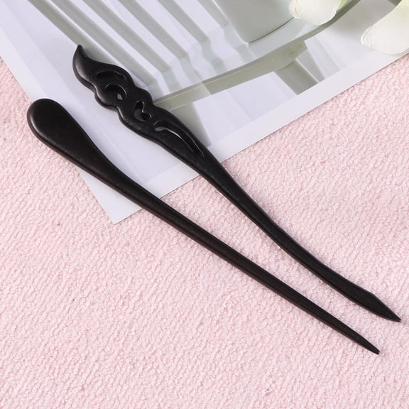 WHAMVOX 2pcs Vintage Creative Hair Chopsticks Hair Decor Retro Hairpin Updo Wooden Hair Stick for Women Girls