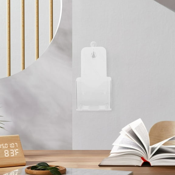 WHAMVOX 2pcs Wall Mounted File Document Holder Desktop Booklet Display Container Wall Hanging File Holder Document Holder Transparent File Booklet Holder Acrylic File Display Rack