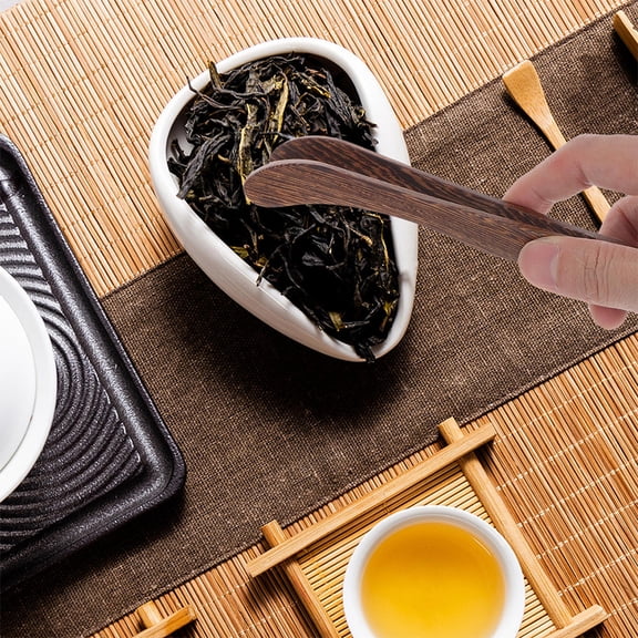 WHAMVOX 2pcs Wooden Tea Clip Tweezers Tea Teaware Tool Tea Squeezer Tongs Tea Clamp Tea Ceremony Accessories