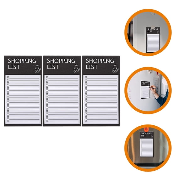 WHAMVOX  3 Books Shopping List Grocery Magnet Pad Notebook