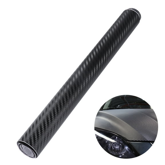 WHAMVOX 3 D Car Sticker Carbon Fiber Tint Wrap Auto Body Tape Black