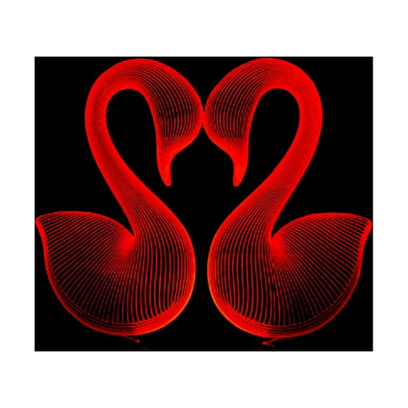 WHAMVOX 3 Lamp Color Colorful Swan Night Lights Office