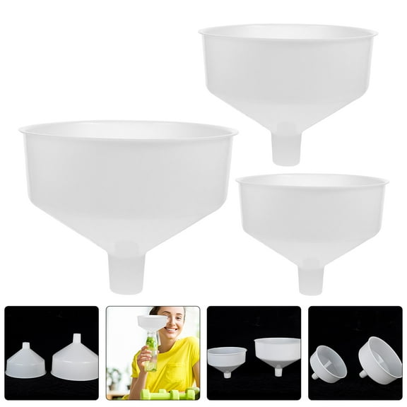 WHAMVOX 3 PCS Big Funnel Wide Mouth Funnels for Automotive