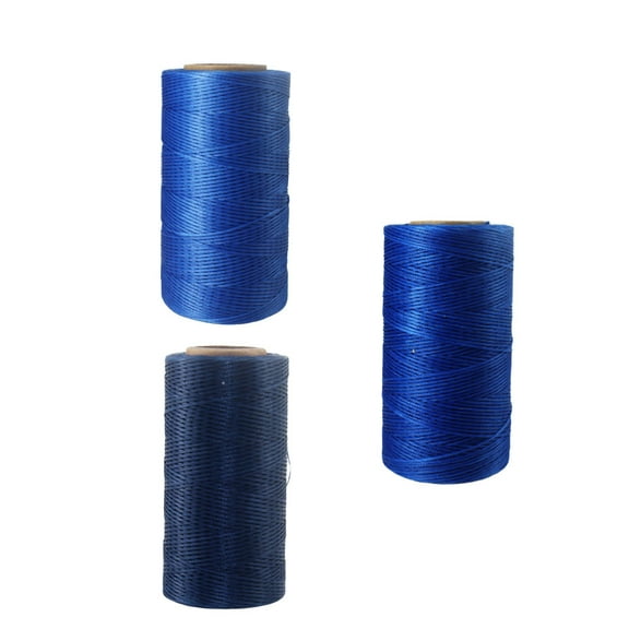 WHAMVOX 3-Pack Waxed Sewing Thread Twine, Coated Linen Cord for Stitching and Crafting Projects