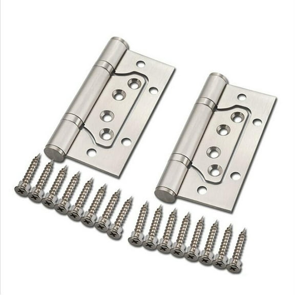WHAMVOX 3 PCS Stainless Steel Face Frame Mounting Furniture Hinges Spring Hinges for Kitchen Cabinet Door Furniture (Silver)