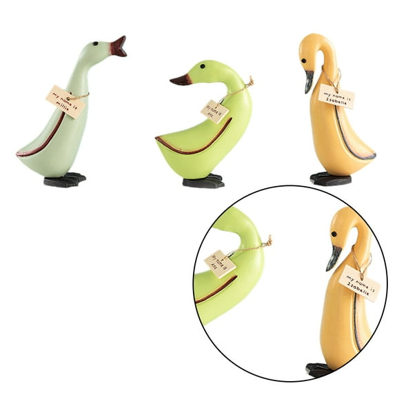 WHAMVOX  3 PCS Wooden Duck Toys Home Office Decor Figurines Funny Gifts