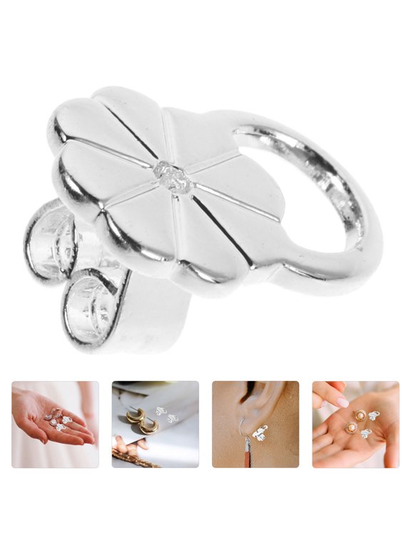 3 Pairs Earring Backs For Heavy Earring Earring Lifters For Droopy Ears Earring Backs Replacements Earlobe Support Backs Heavy Earring Support Earring Backings Silver