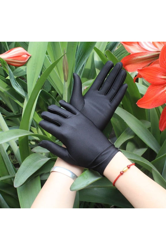 3 Pairs White Spandex Gloves for Formal Occasions and Jewelry 7.86X3.14X0.20in