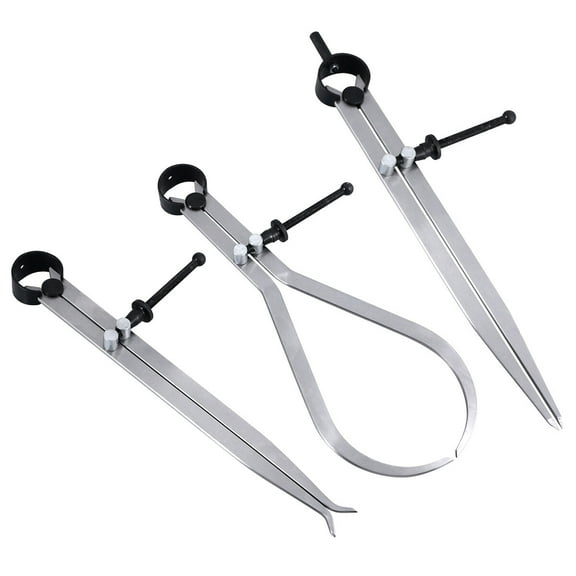 WHAMVOX 3 Pcs 8 Inch Caliper Set Rapid Adjust Divider Inside ID Outside OD Calipers Fine Adjustment Measuring Calipers