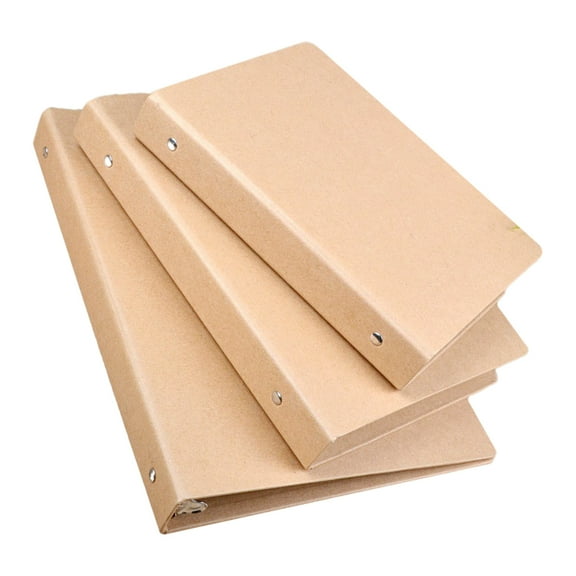 WHAMVOX 3 Pcs A4 Binders Cover Hard Hand Account Portable Folio Campus Khaki