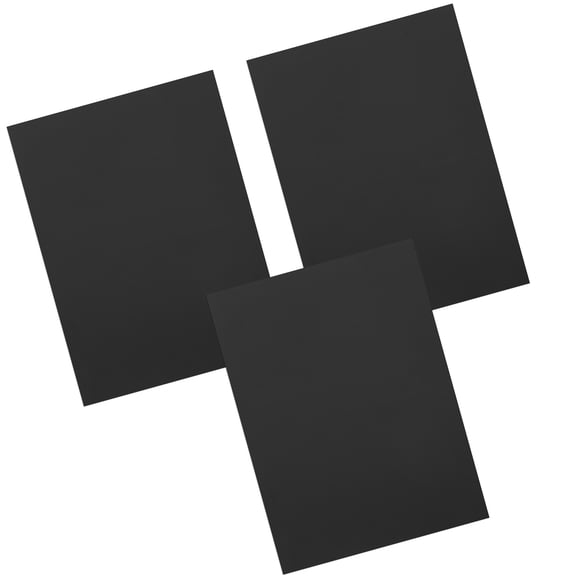 WHAMVOX 3 Pcs Aluminum Plaques Anodized Aluminium Engraved Metal Plate Office Black