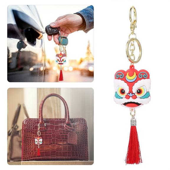 WHAMVOX  3 Pcs Animal Charms Pendant Car Keychains Creative Bag Child