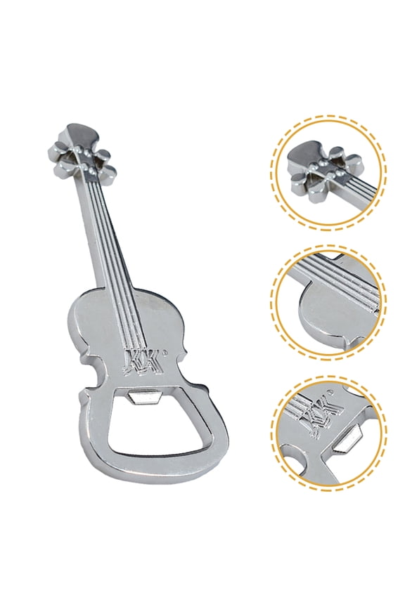3 Pcs Beer Music Keychain Lover Gift Guitar Shaped Bottle Opener