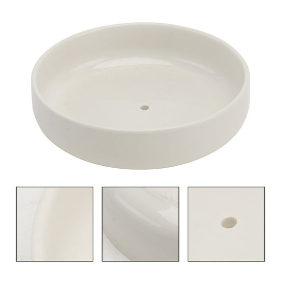 WHAMVOX 3 Pcs Ceramic Flowerpot Plant Pots Indoor Planters for Plants Home White