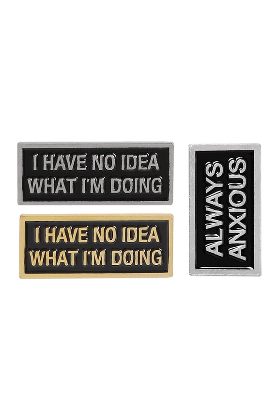 3 Pcs Chic Brooch Lapel Badge Pin Enamel Alloy Multi-purpose