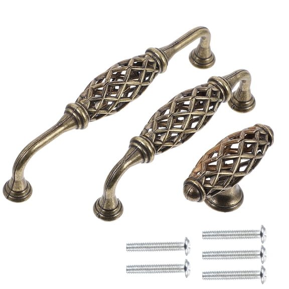 FESTFENDS Door Pulls Antique Style Birdcage Shape 3Pcs 3.8in