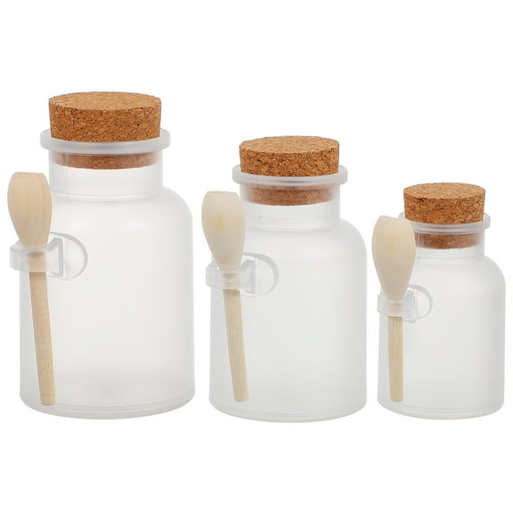 WHAMVOX 3 Pcs Container Facial Mask Powder Bottle Cork Sealed Bottles 13X7X7CM