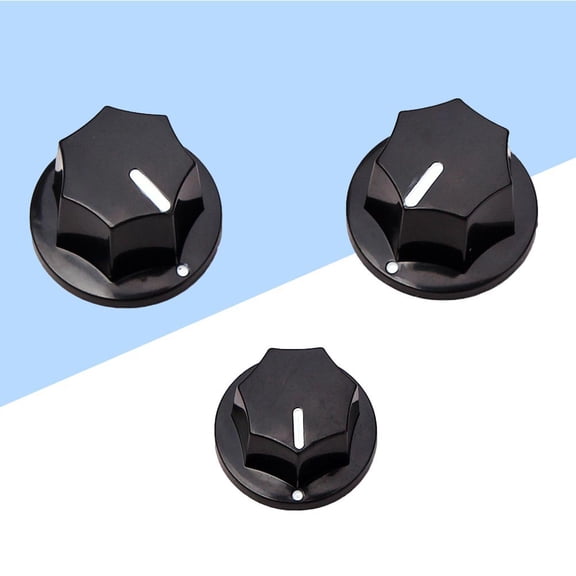 WHAMVOX  3 Pcs Control Knob for Jazz Guitar Accessories Black Volume