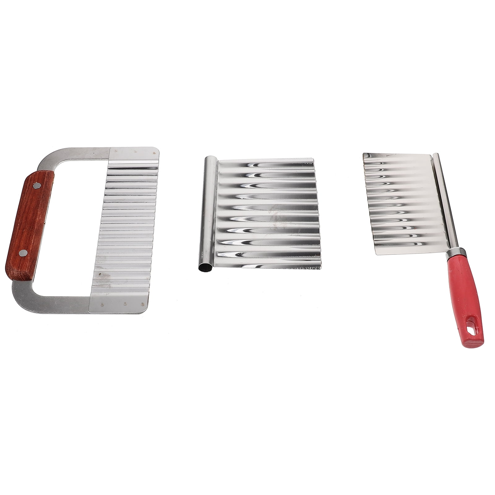 WHAMVOX 3 Pcs Crinkle Chopper Handheld Potatoes Cutter French Fries ...