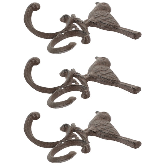 WHAMVOX 3 Pcs Decorative Hooks Multifunctional for Hanging Coats Bird Wall Mounted Animal