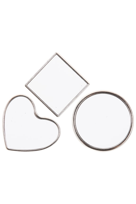 3-Pack Enamel Pins Sublimation Blanks Imagination Badge Brooch Craft Set